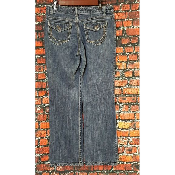 Nine West Jeans Straight Leg Jeans Sz 6 Distressed - Picture 5 of 9